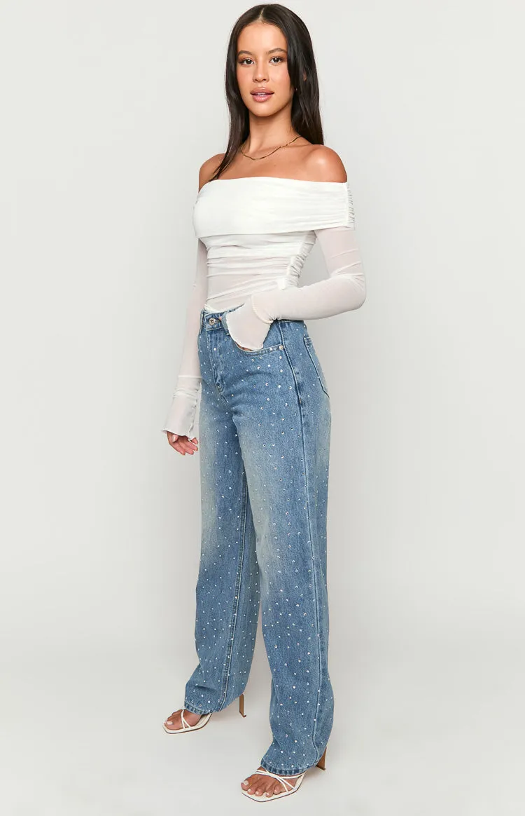 Sparks Mid Wash Denim Straight Leg Jeans sold by Beginning Boutique product image thumbnail 4