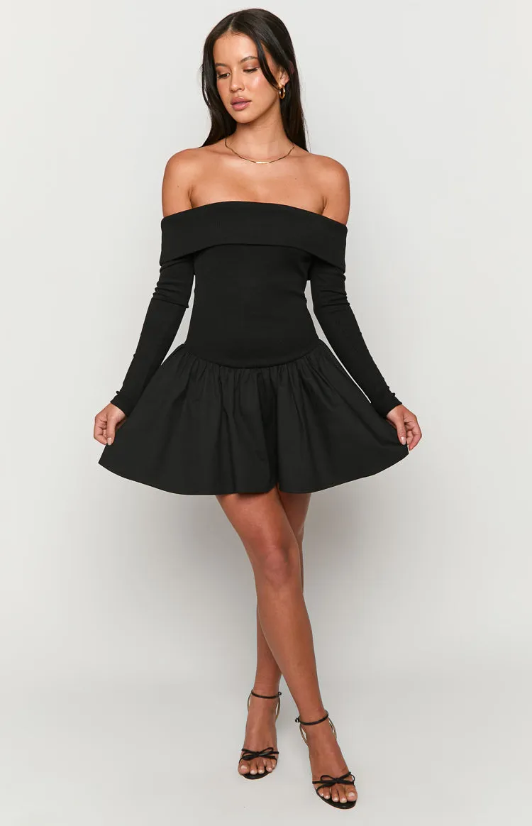 One Dance Black Long Sleeve Mini Dress sold by Beginning Boutique product image thumbnail 3
