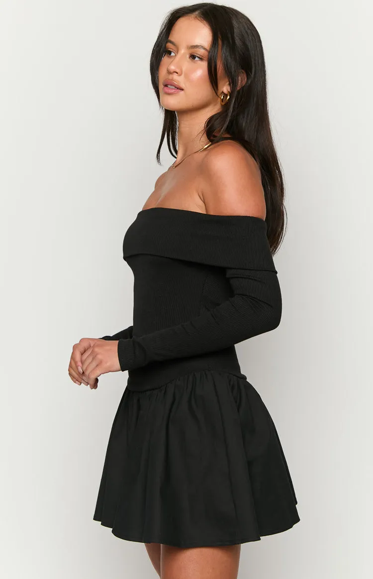 One Dance Black Long Sleeve Mini Dress sold by Beginning Boutique product image thumbnail 4