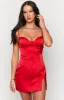 Liz Red Mini Dress sold by Beginning Boutique