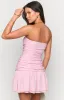 Catie Pink Strapless Mini Dress sold by Beginning Boutique