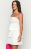 One Wish White Strapless Mini Dress sold by Beginning Boutique