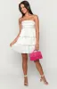 One Wish White Strapless Mini Dress sold by Beginning Boutique