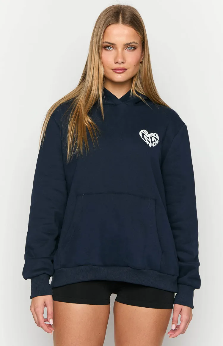 Beginning Navy Lovey Bubble Hoodie sold by Beginning Boutique product image thumbnail 2