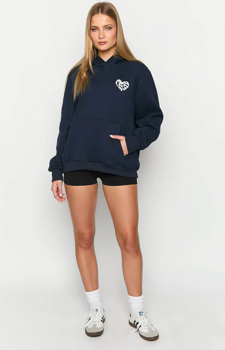 Beginning Navy Lovey Bubble Hoodie sold by Beginning Boutique product image thumbnail 3