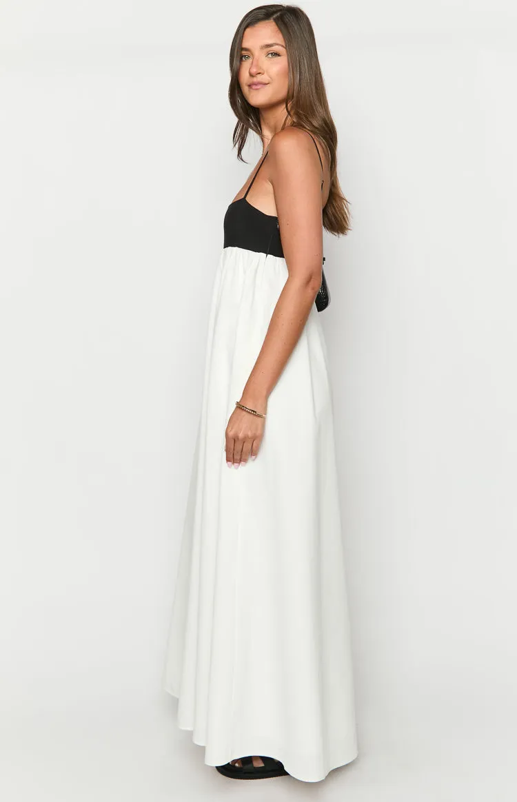 Akari White Contrast Maxi Dress sold by Beginning Boutique product image thumbnail 4