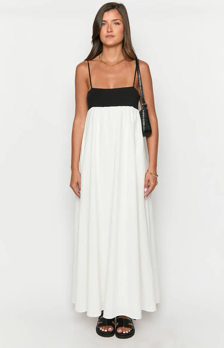 Akari White Contrast Maxi Dress sold by Beginning Boutique product image thumbnail 2
