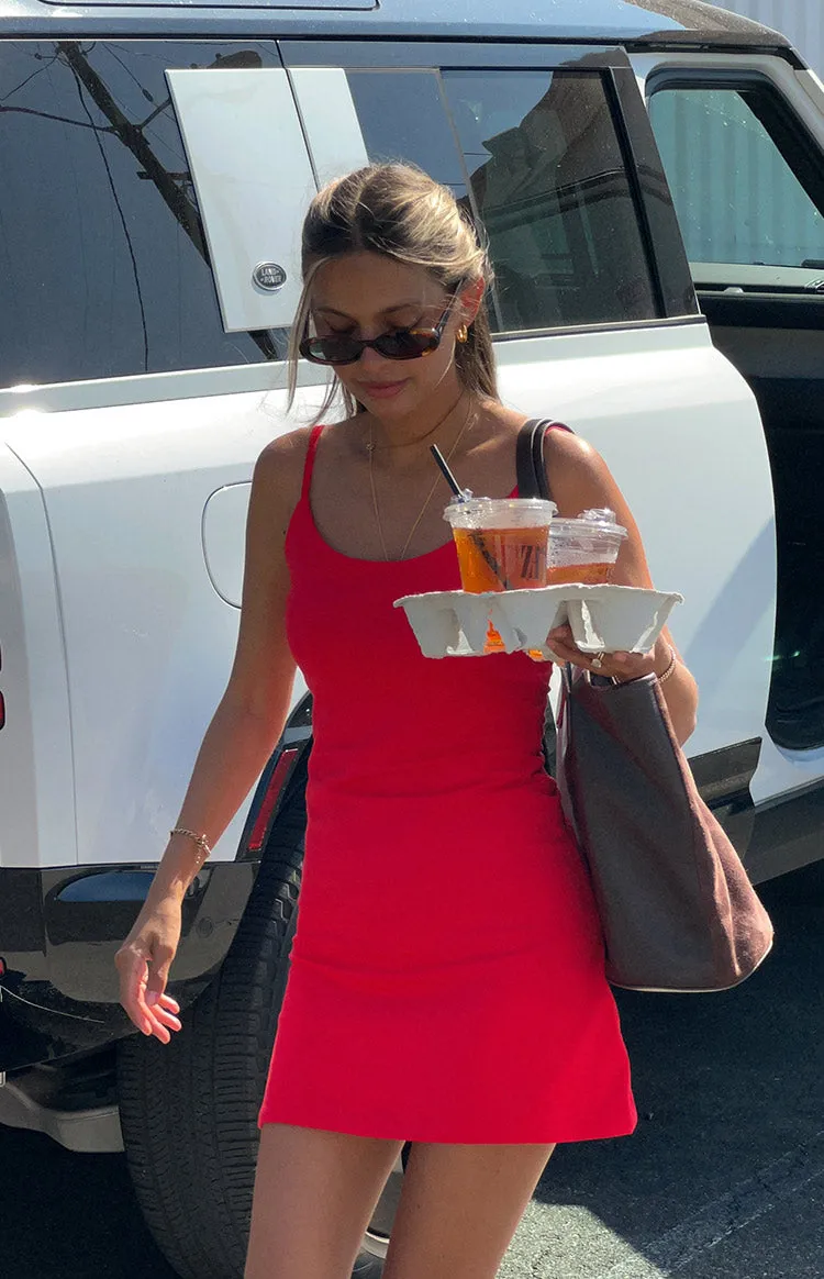 Shantel Red Mini Dress sold by Beginning Boutique