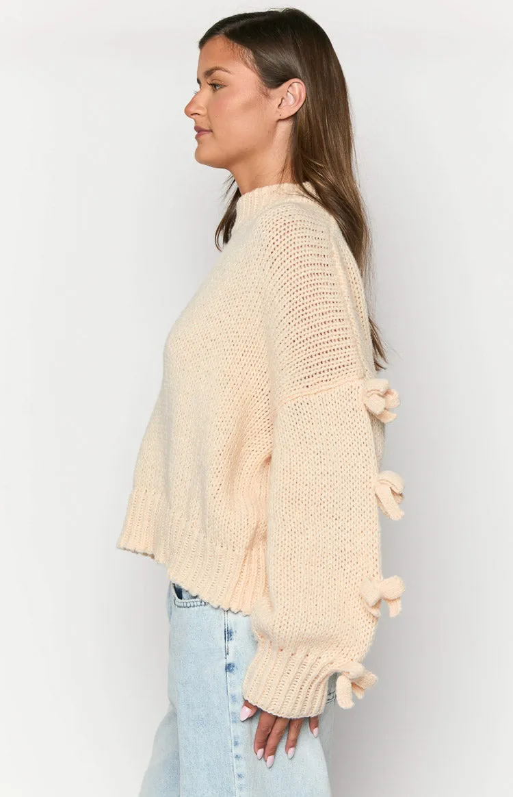 Short and Sweet Cream Knit Jumper sold by Beginning Boutique product image thumbnail 4