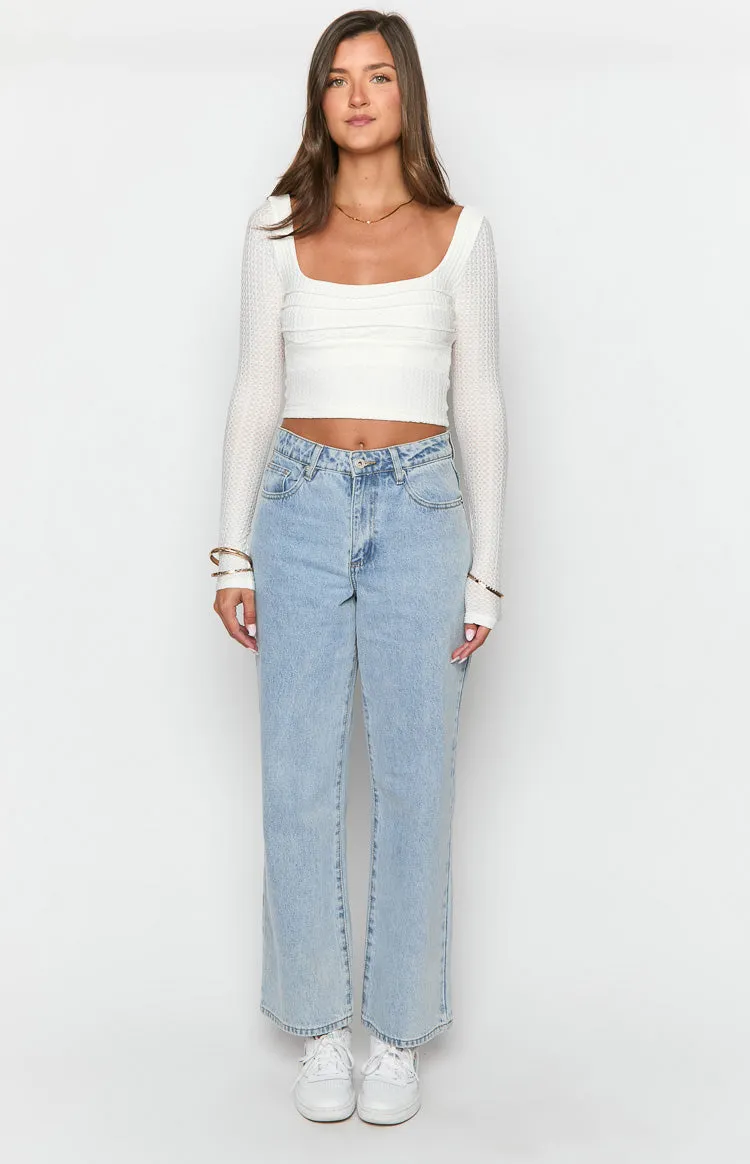 Calliope Light Wash Mid Rise Slouchy Jeans sold by Beginning Boutique product image thumbnail 2