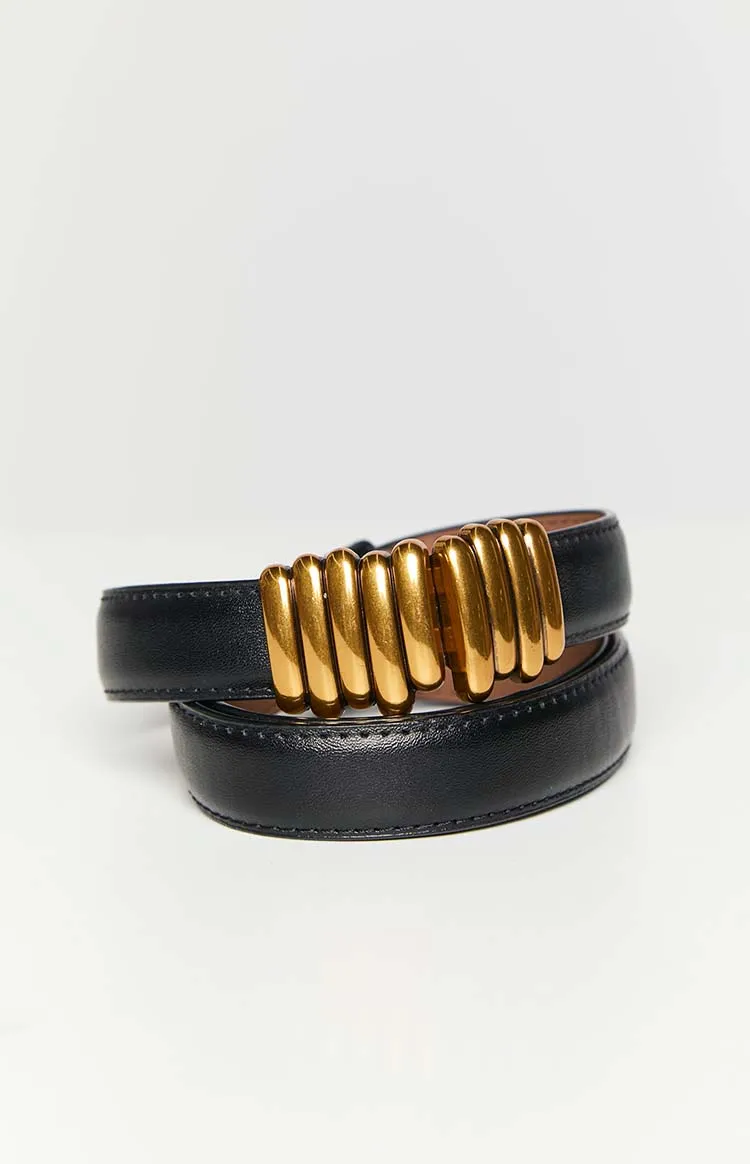 Elara Black PU Belt sold by Beginning Boutique product image thumbnail 2