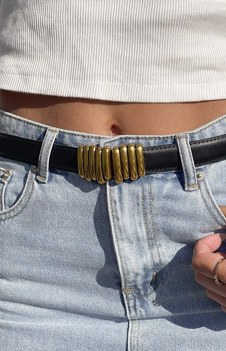 Elara Black PU Belt sold by Beginning Boutique product image thumbnail 3