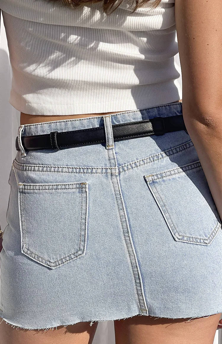 Elara Black PU Belt sold by Beginning Boutique product image thumbnail 4