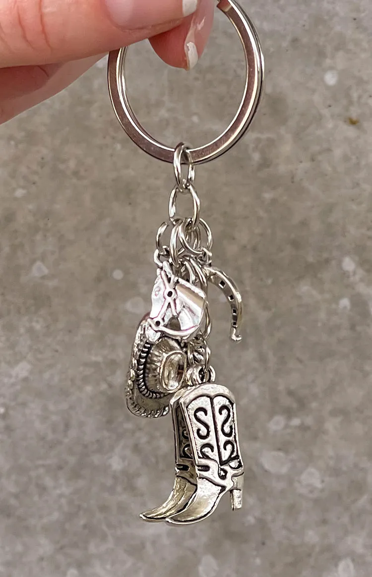 Yeehaw Silver Keychain sold by Beginning Boutique product image thumbnail 3