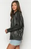 Abbi PU Vintage Black Bomber Jacket sold by Beginning Boutique