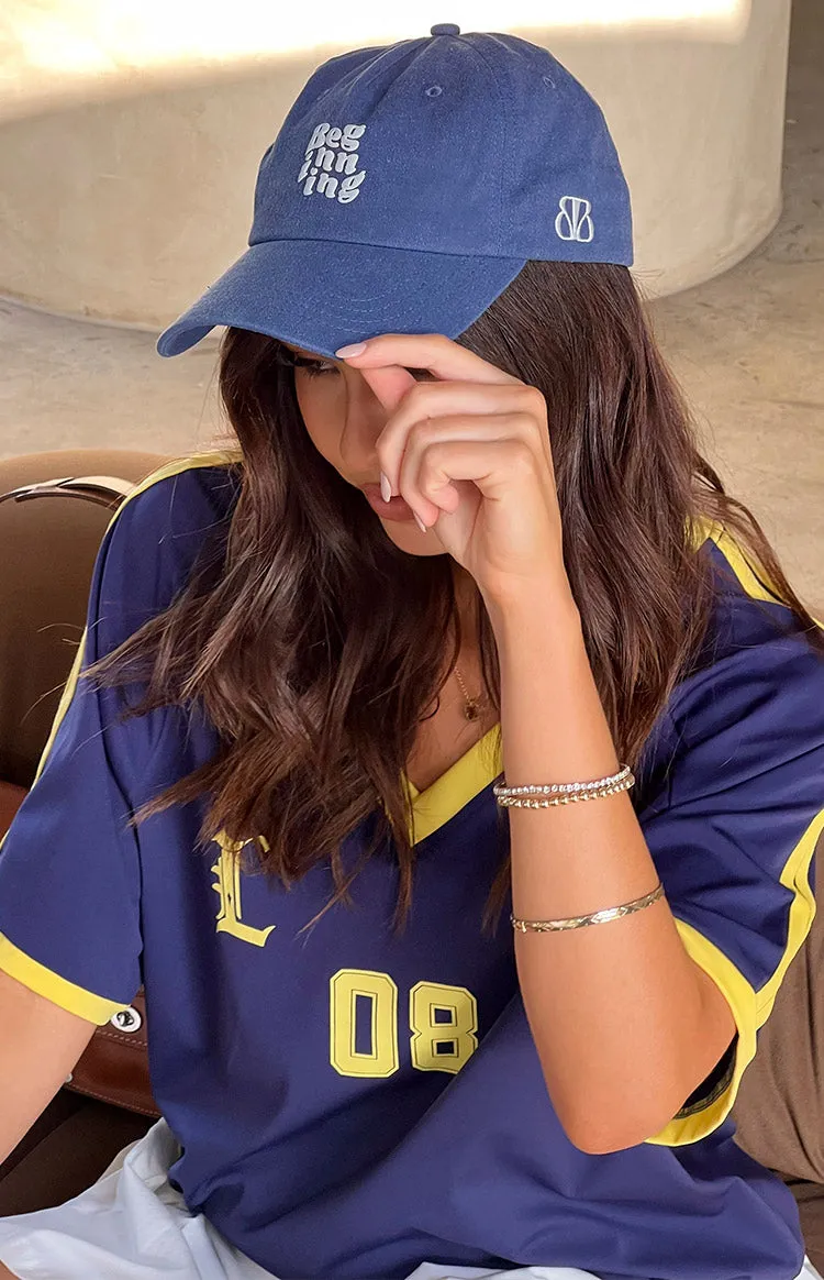 Beginning Navy Washed Cap sold by Beginning Boutique product image thumbnail 5