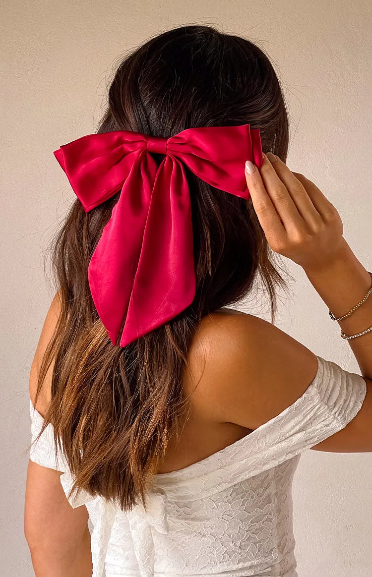 Andry Red Bow Hair Clip sold by Beginning Boutique product image thumbnail 3