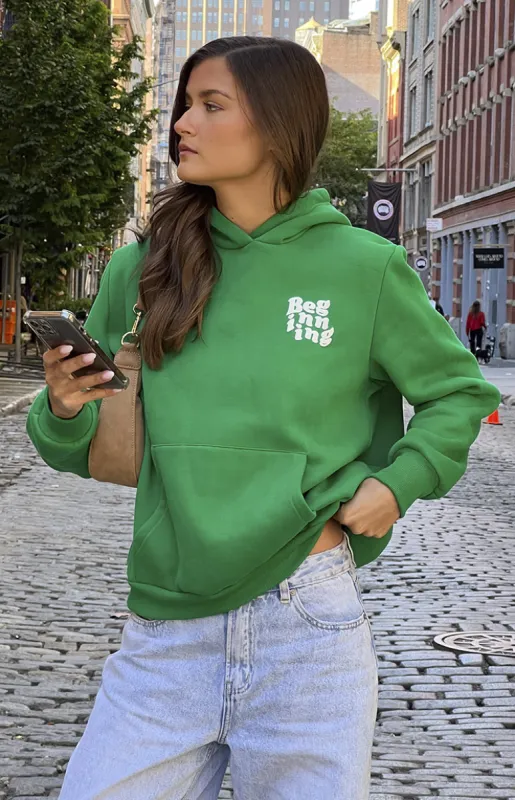 Beginning Green Snuggle Bubble Hoodie sold by Beginning Boutique