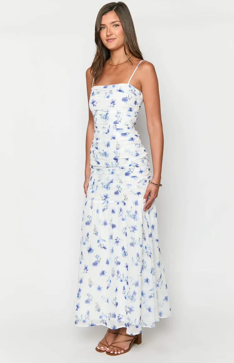 Kelee White Floral Maxi Dress sold by Beginning Boutique product image thumbnail 4