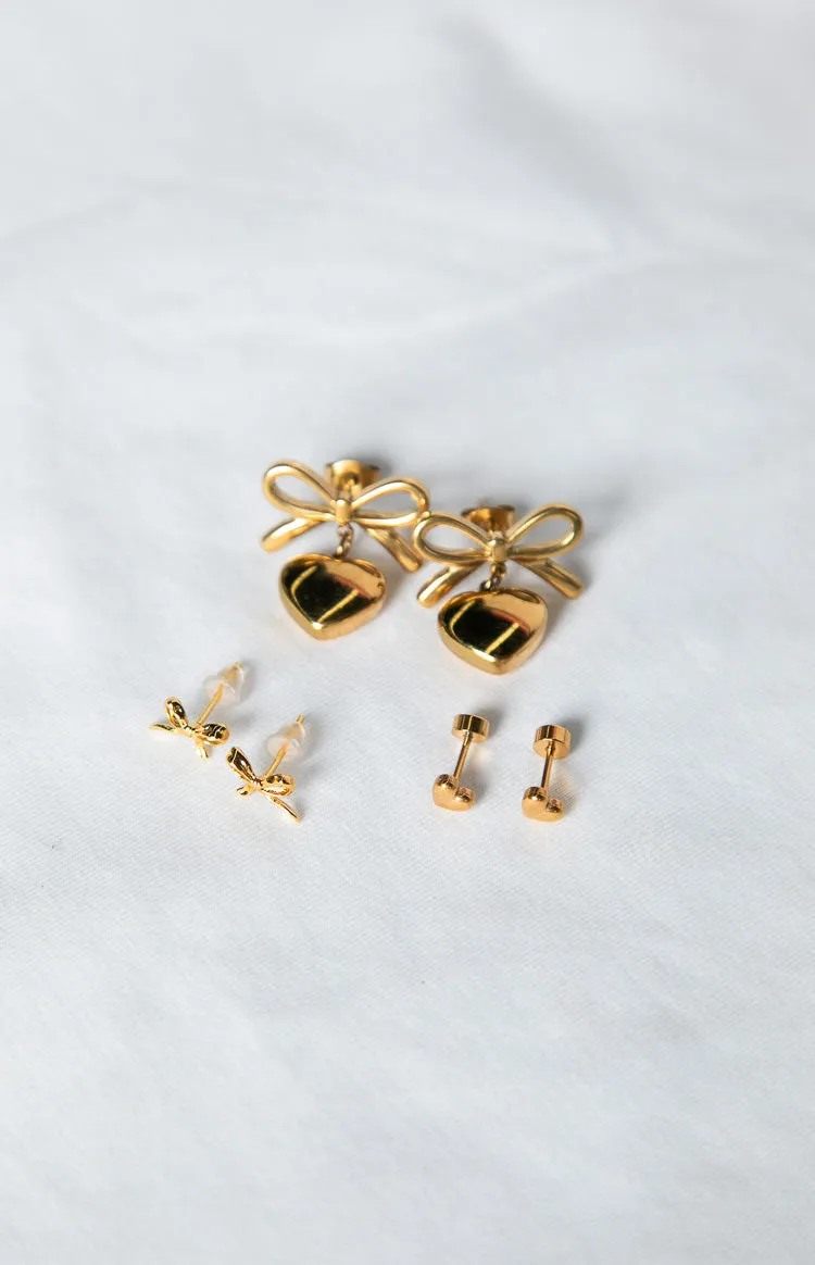 Rianne Gold Earrings 3 Pack sold by Beginning Boutique product image thumbnail 3