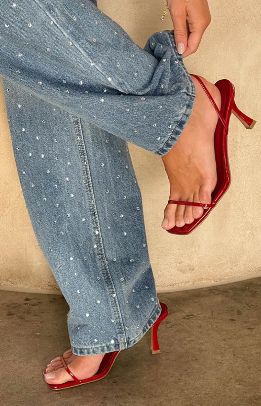 Billini Judy Strawberry Patent Heels sold by Beginning Boutique