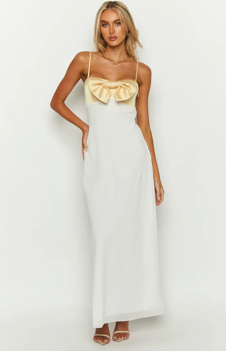 Honeydew Yellow Bow Maxi Dress sold by Beginning Boutique product image thumbnail 2