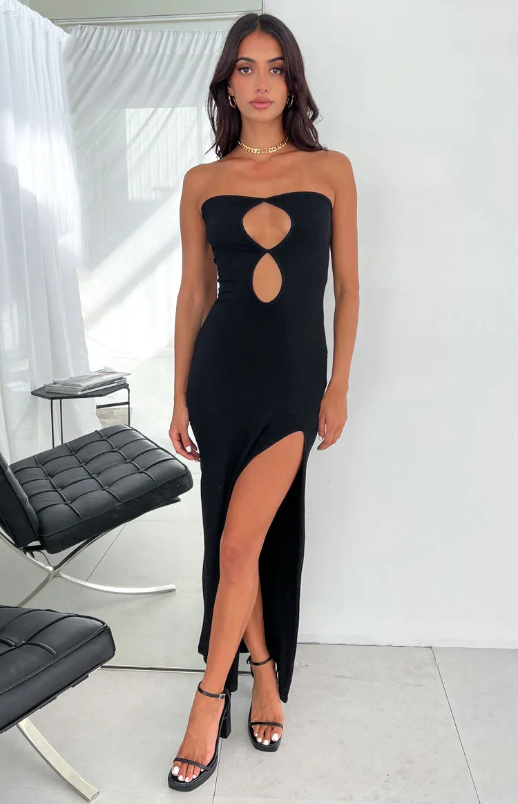 Presley Black Bandeau Maxi Dress sold by Beginning Boutique product image thumbnail 5
