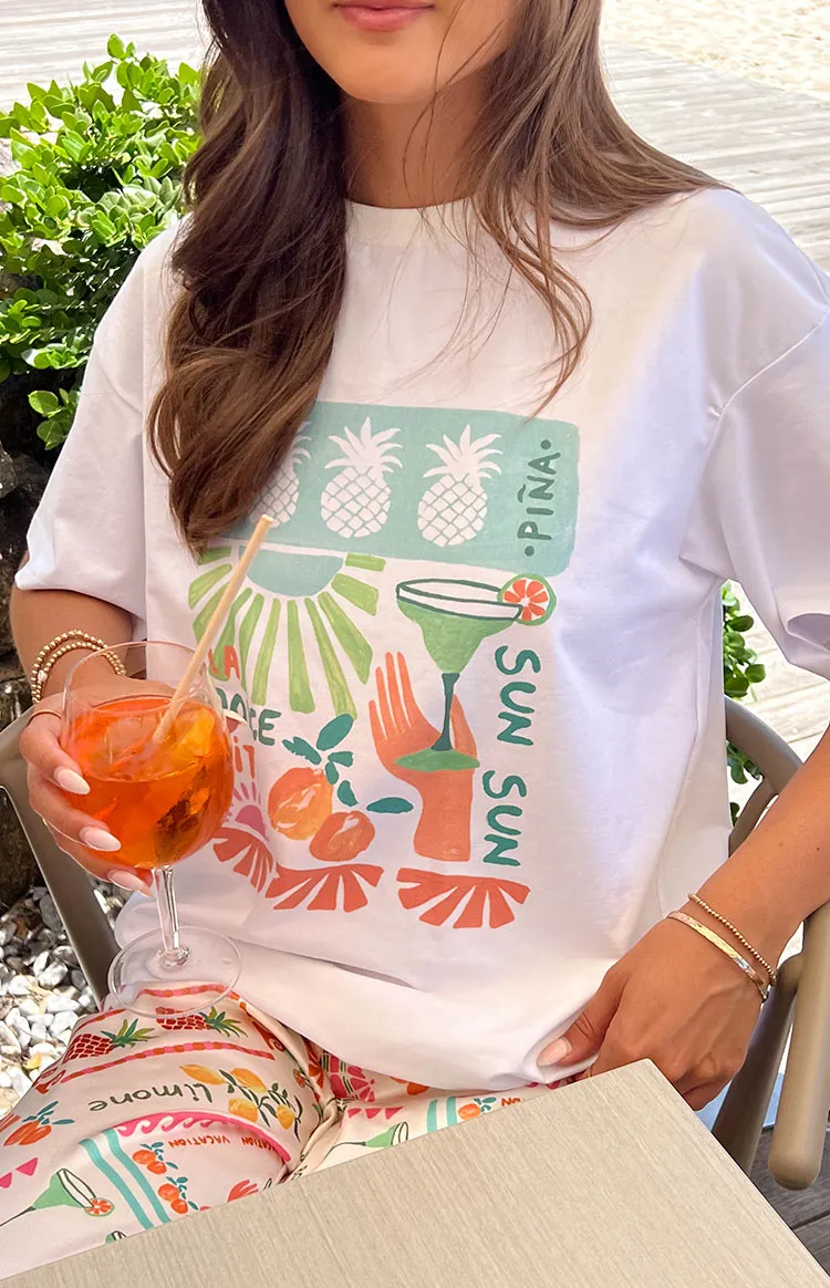 Jaz Dolce Vita Print Tee sold by Beginning Boutique