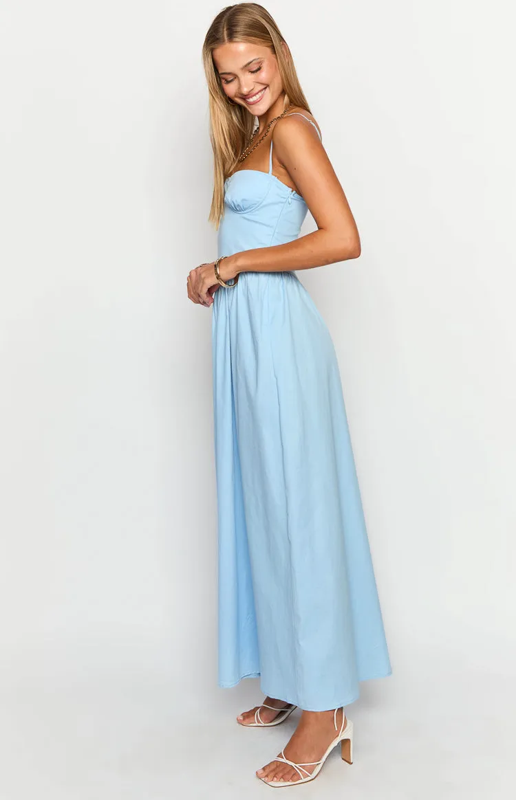 Stay Close Blue Maxi Dress sold by Beginning Boutique product image thumbnail 3