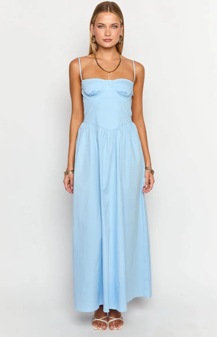 Stay Close Blue Maxi Dress sold by Beginning Boutique product image thumbnail 5