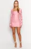 Iggy Pink Floral Long Sleeve Mini Dress sold by Beginning Boutique