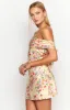 Primrose Yellow Bloom Off the Shoulder Mini Dress sold by Beginning Boutique