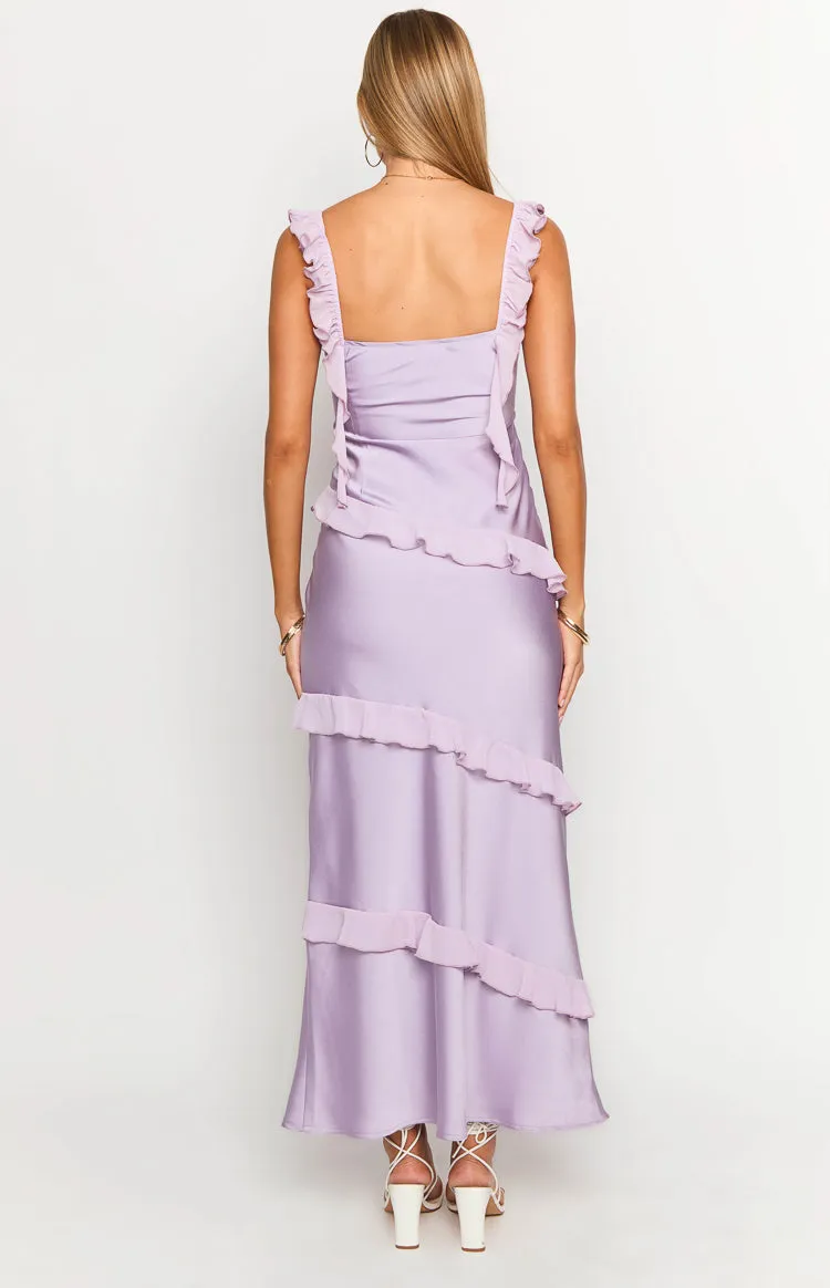 Marmalade Purple Ruffle Maxi Dress sold by Beginning Boutique product image thumbnail 5