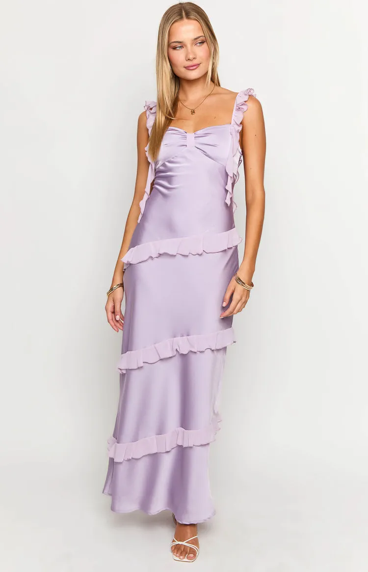 Marmalade Purple Ruffle Maxi Dress sold by Beginning Boutique product image thumbnail 2