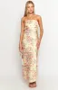 Maiah Yellow Bloom Maxi Dress sold by Beginning Boutique