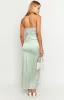 Sage Bloom Satin Strapless Maxi Dress sold by Beginning Boutique