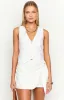 Sofi White Vest Top sold by Beginning Boutique