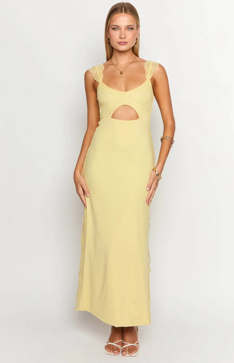 Tiana Yellow Lace Maxi Dress sold by Beginning Boutique product image thumbnail 2