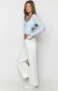 Clara Star White Denim Low Rise Jeans sold by Beginning Boutique