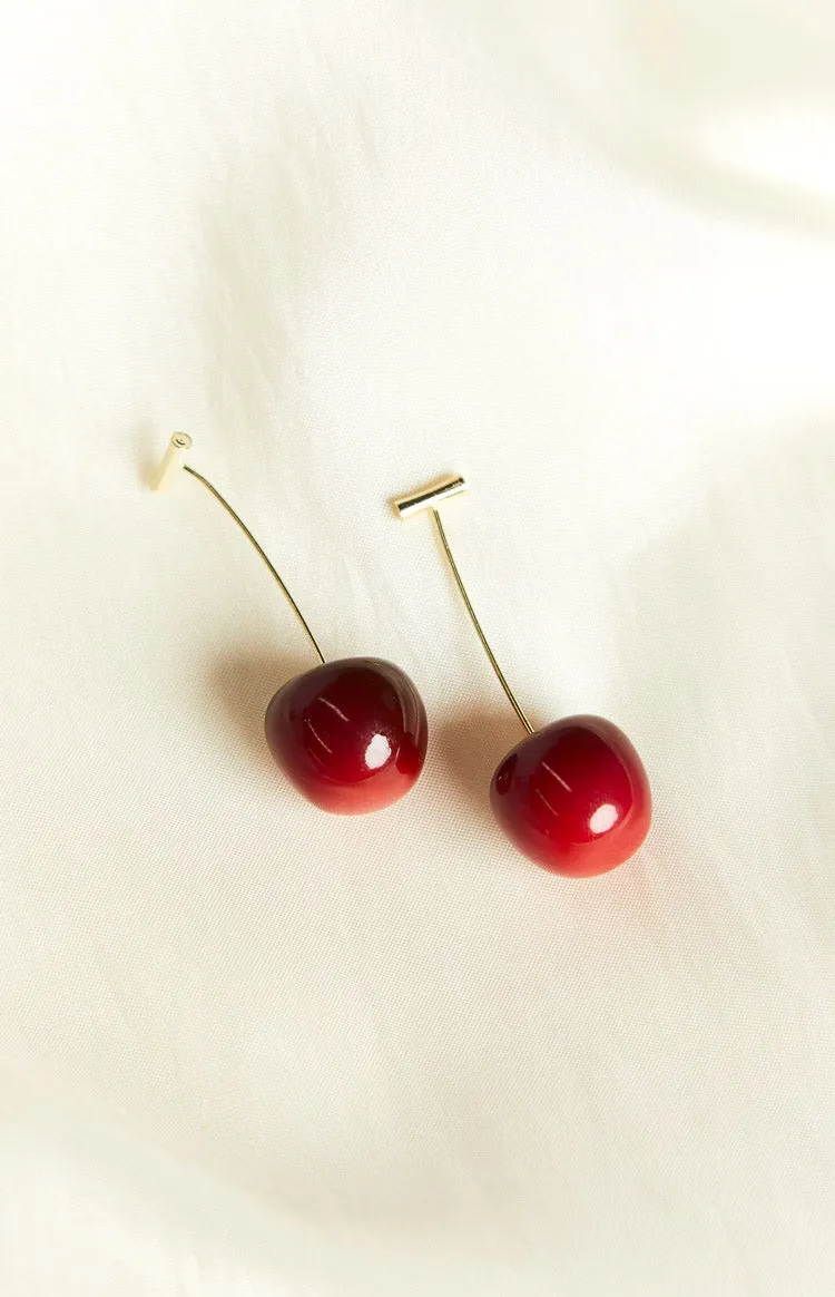 Azure Red Cherry Earrings sold by Beginning Boutique product image thumbnail 3