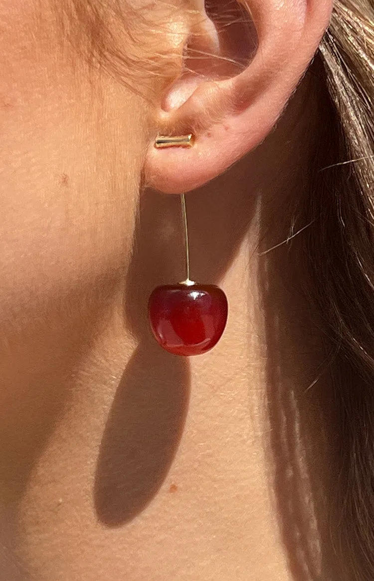 Azure Red Cherry Earrings sold by Beginning Boutique