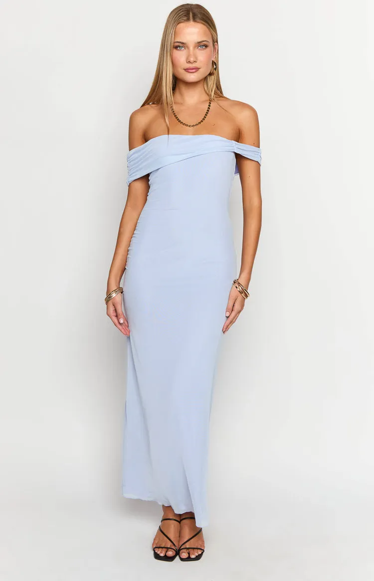 Vino Lilac Off The Shoulder Maxi Dress sold by Beginning Boutique product image thumbnail 3