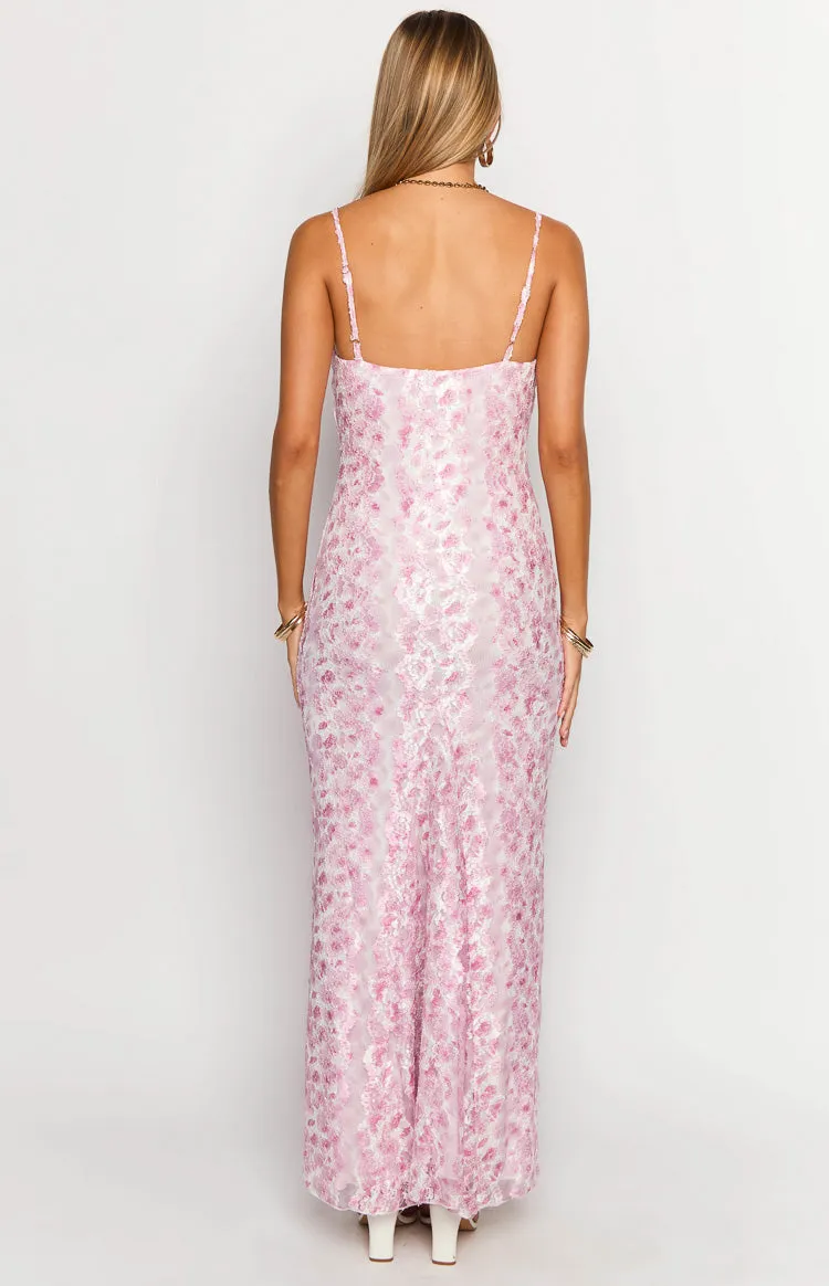 Alanna Pink Lace Maxi Dress sold by Beginning Boutique product image thumbnail 4