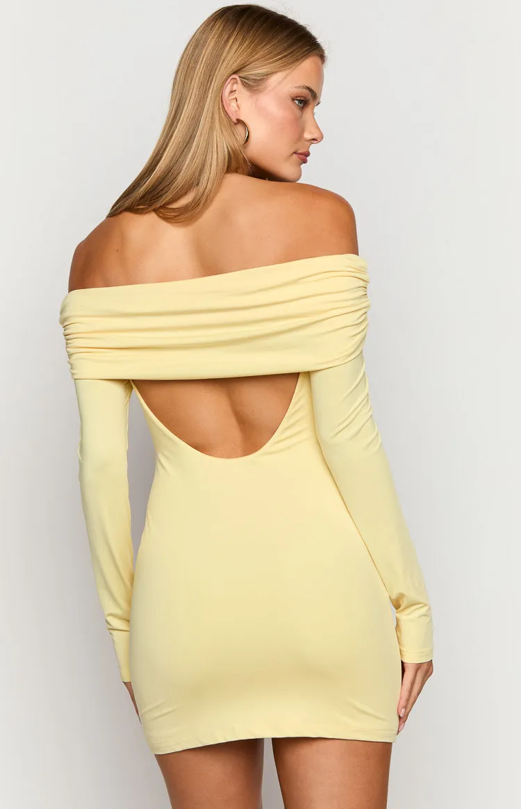 Junie Yellow Long Sleeve Mini Dress sold by Beginning Boutique product image thumbnail 5