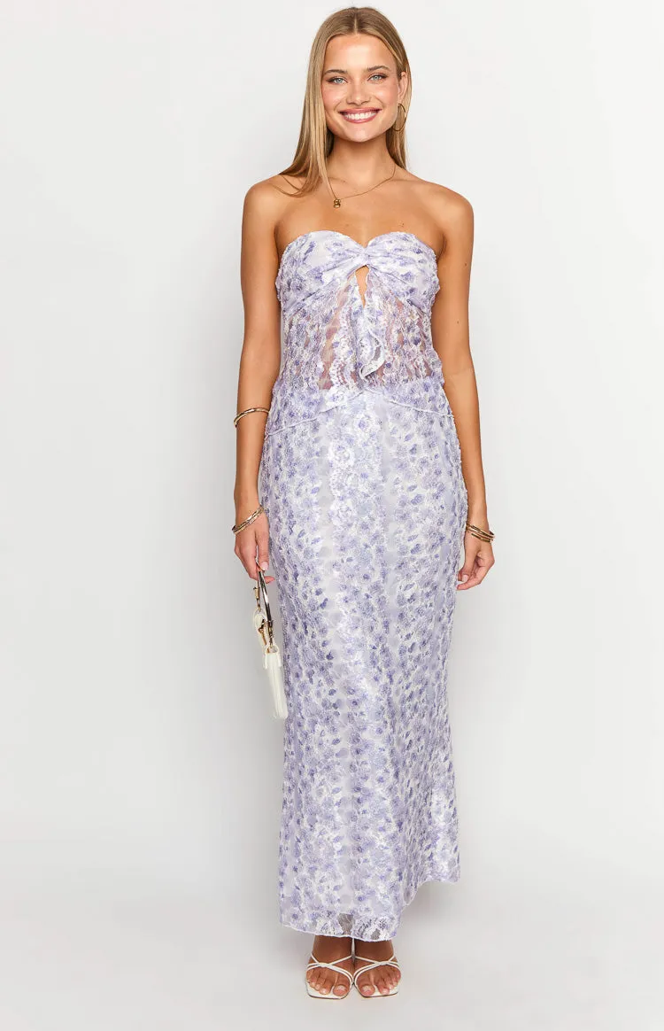 Faint Purple Lace Maxi Skirt sold by Beginning Boutique product image thumbnail 2