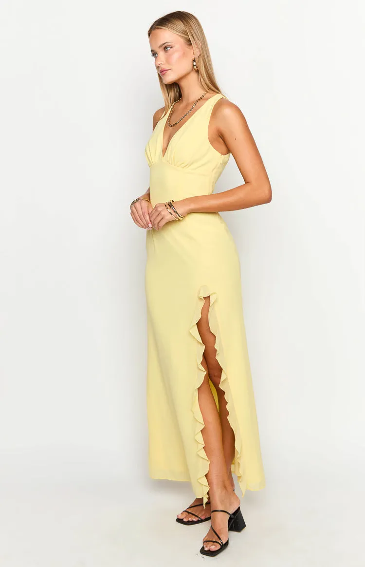 Kris Yellow Maxi Dress sold by Beginning Boutique product image thumbnail 4