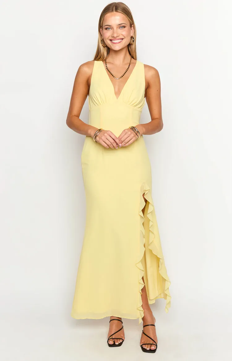 Kris Yellow Maxi Dress sold by Beginning Boutique product image thumbnail 3