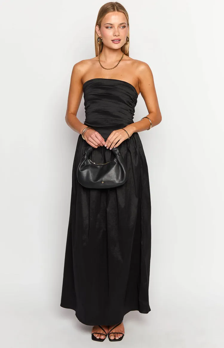 Dayton Black Strapless Maxi Dress sold by Beginning Boutique product image thumbnail 3
