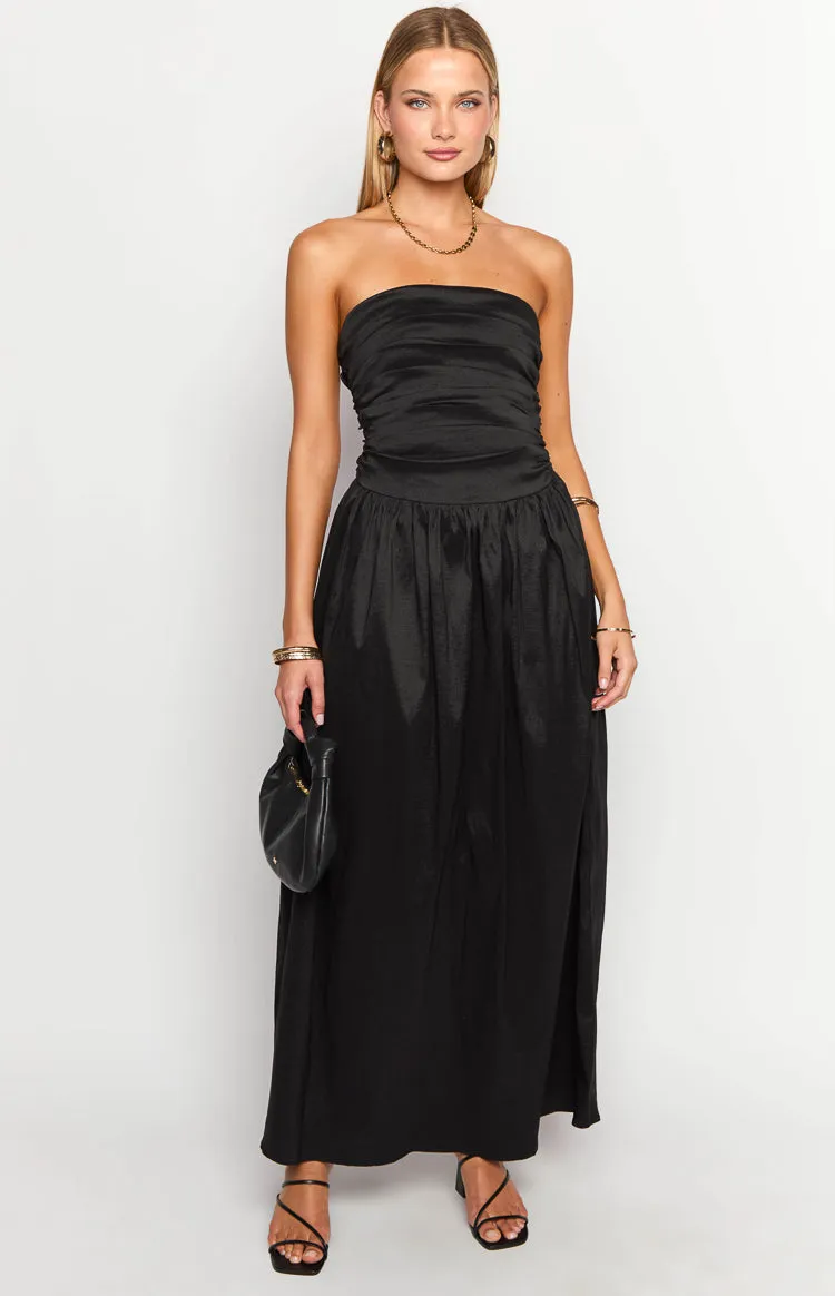 Dayton Black Strapless Maxi Dress sold by Beginning Boutique product image thumbnail 2