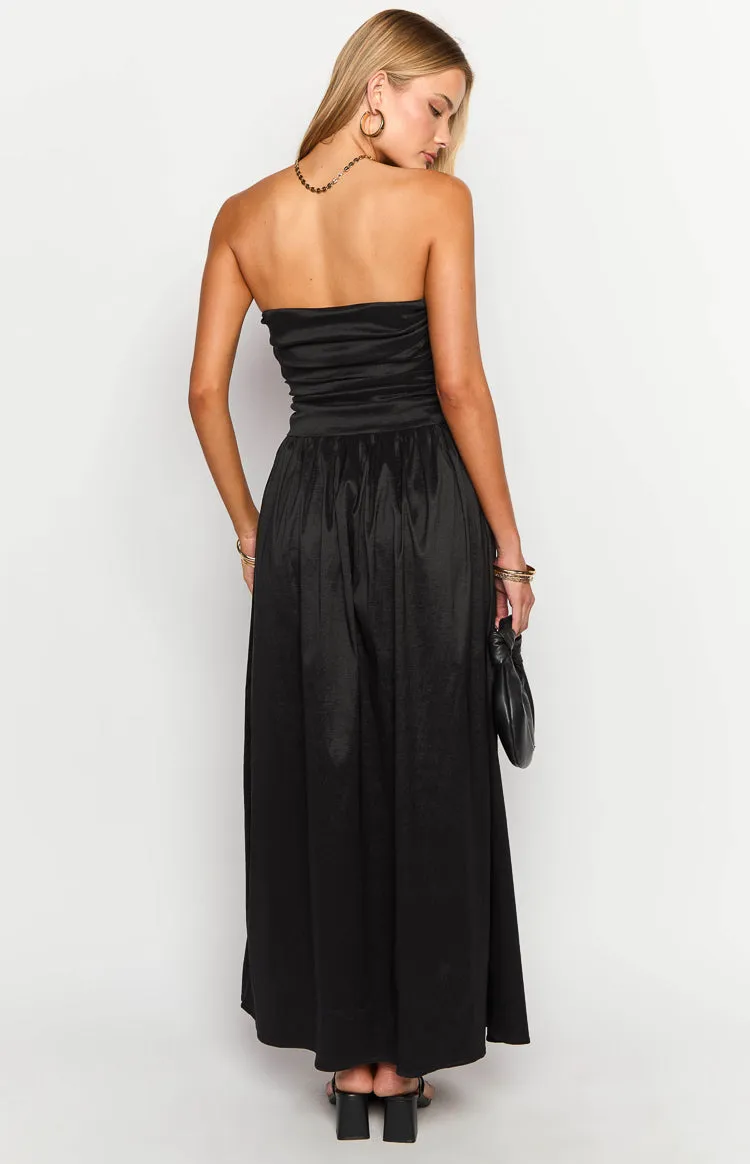 Dayton Black Strapless Maxi Dress sold by Beginning Boutique product image thumbnail 5